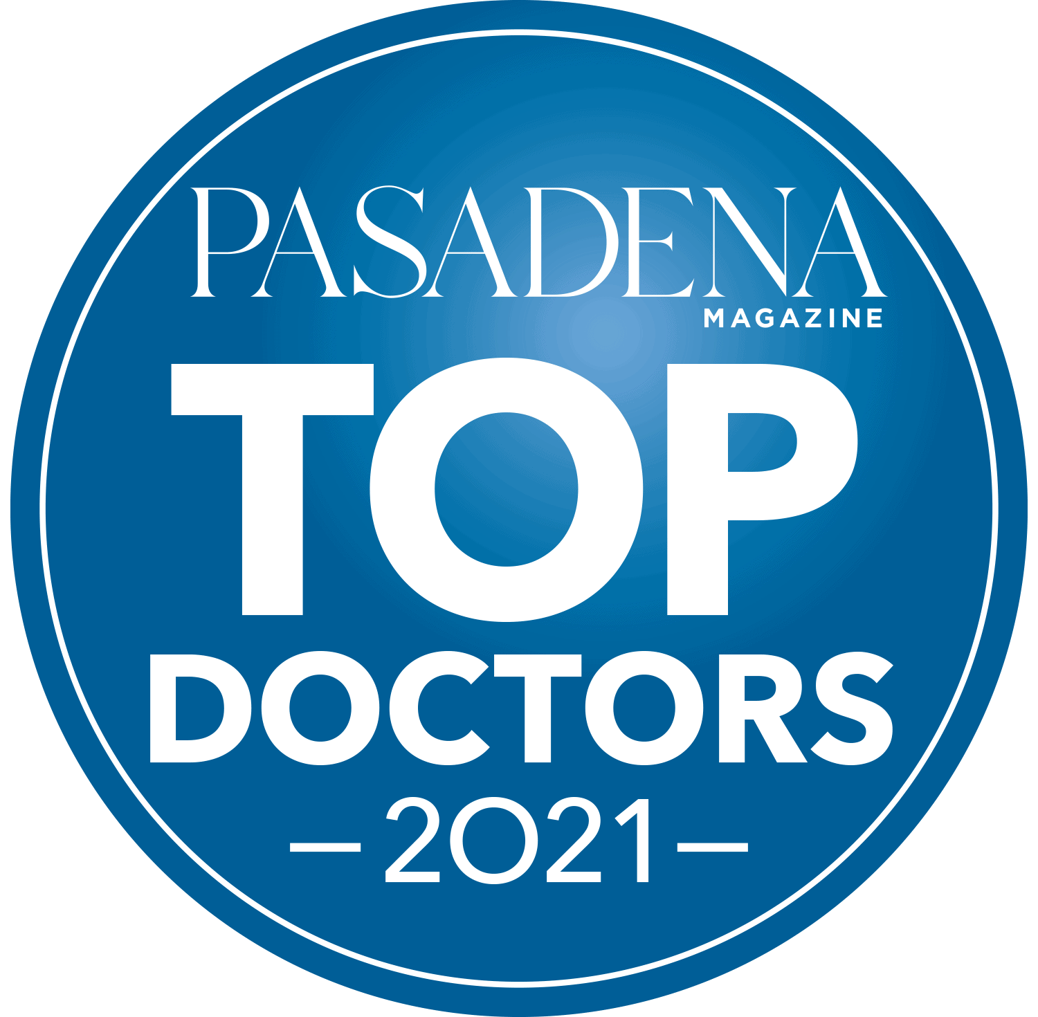 Pasadena Magazine Top Doctor 2021
